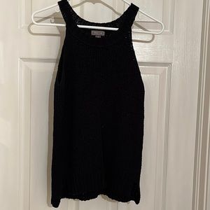 J. Crew Point Sur Black Knit Tank Top